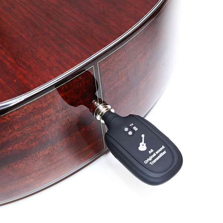 Wireless Bluetooth Guitar Transmitter - A8 Model with Stable Signal & Durable Battery for Electric Guitar & Bass