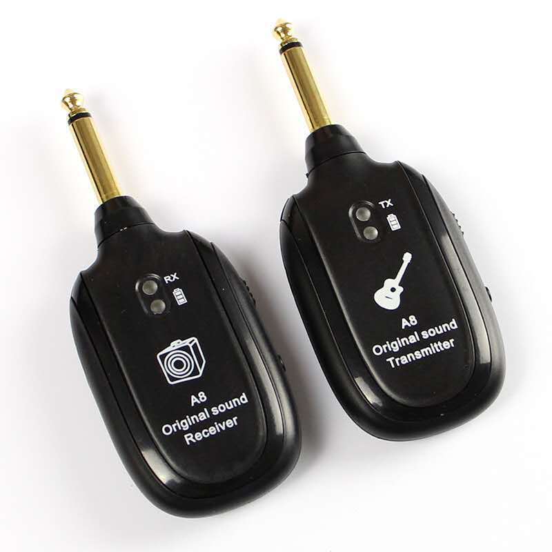 Wireless Bluetooth Guitar Transmitter - A8 Model with Stable Signal & Durable Battery for Electric Guitar & Bass