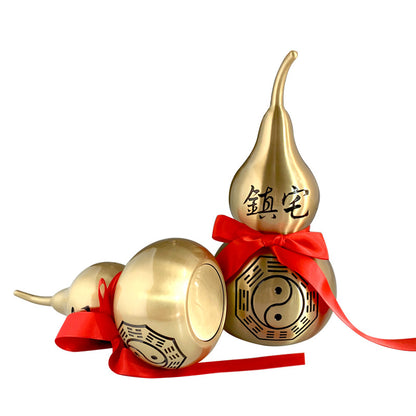 Bagua Gourd Copper Ornament - Feng Shui Handcrafted Copper Art