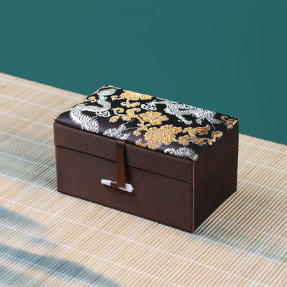 Elegant Retro Brocade Jewelry Box - Store Your Treasures in Style