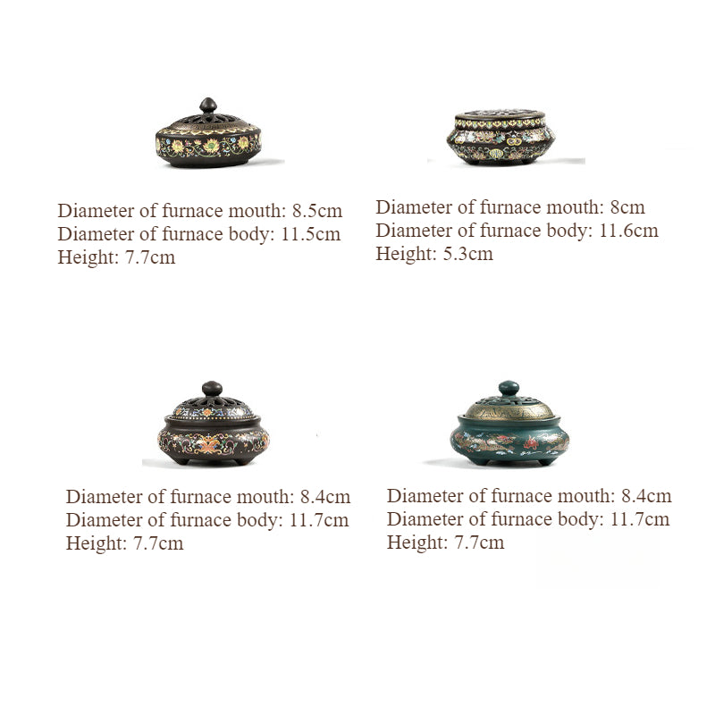 Elegant Blue Enamel Incense Burner - Add Beauty and Serenity to Space