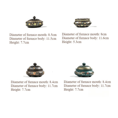 Elegant Blue Enamel Incense Burner - Add Beauty and Serenity to Space