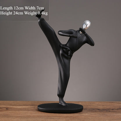 Dynamic Sports Resin Statue – Ideal for Home, Office, and Shelf Decoration