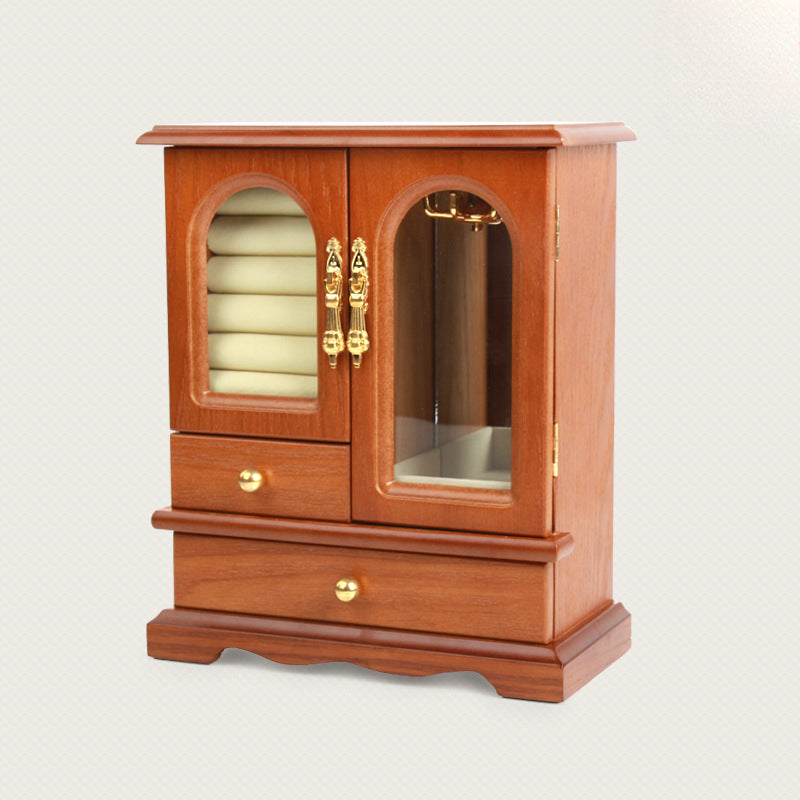 Vintage Wooden Jewelry Box - Creative Storage for Necklaces, Rings, and Earrings