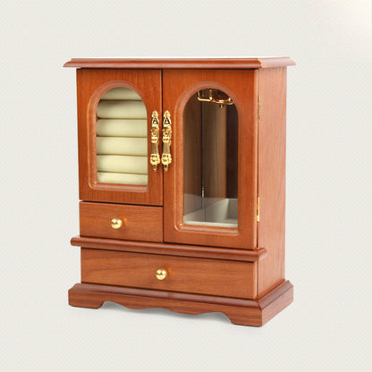 Vintage Wooden Jewelry Box - Creative Storage for Necklaces, Rings, and Earrings