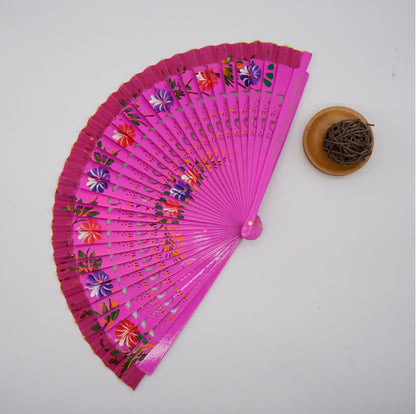 Elegant Spanish Plain Folding Fan - Wooden Dance Performance Prop