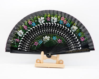 Elegant Spanish Plain Folding Fan - Wooden Dance Performance Prop