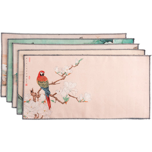 Chinese Style Tea Towel – Thick Absorbent Tea Mat with Landscape Design (35x17.5cm)