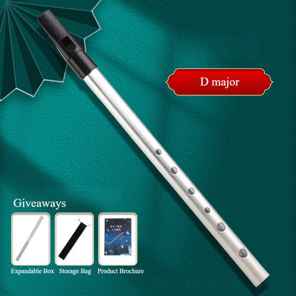 Irish Whistle in C/D Key - ABS Resin Mouthpiece with Dust Bag (C:34cm/D:30cm) Sweet & Bright Tone