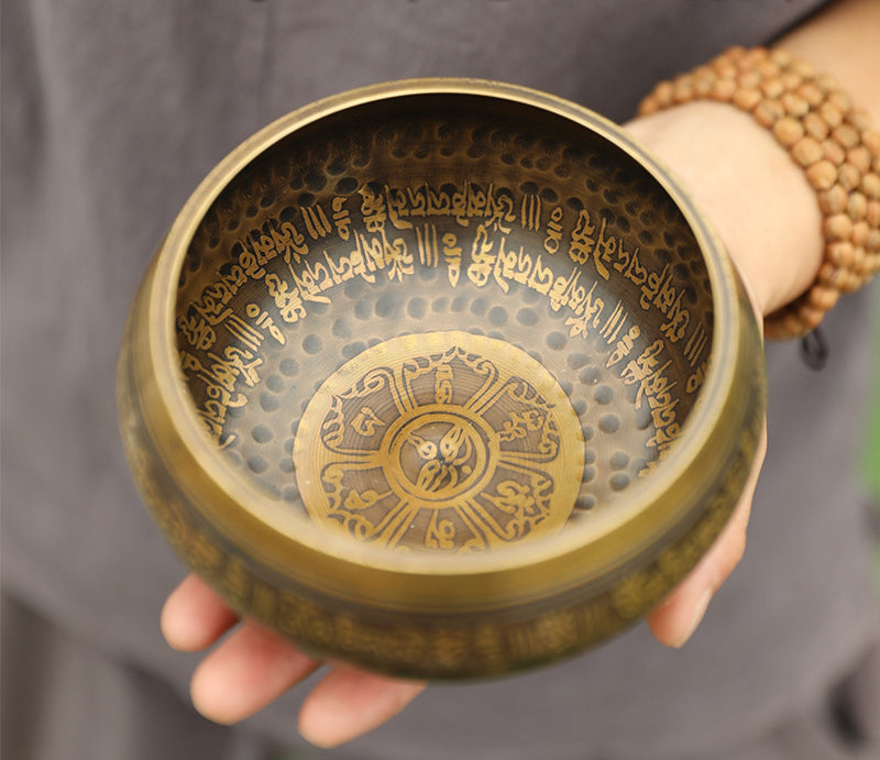 Tibetan Singing Bowl Set — Meditation Sound Bowl Handcrafted  for Yoga, Chakra Healing, Mindfulness, and Stress Relief — Unique Spiritual Gifts for Women and Men