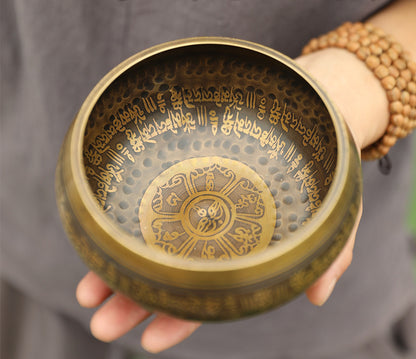 Tibetan Singing Bowl Set — Meditation Sound Bowl Handcrafted  for Yoga, Chakra Healing, Mindfulness, and Stress Relief — Unique Spiritual Gifts for Women and Men