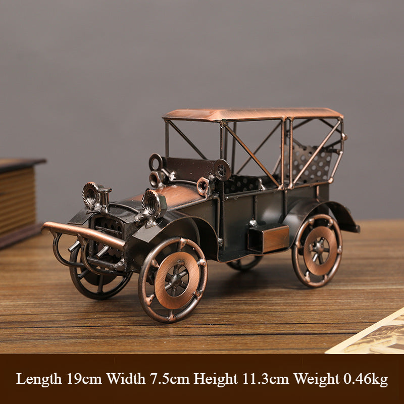 Retro Automobile Model – Creative Vintage Car Decoration for Living Room, Office, and Shelves