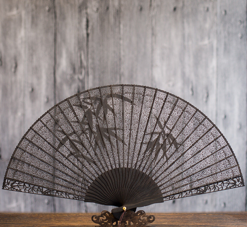 Suzhou Sandalwood Folding Fan - Handcrafted Chinese Artisan Fan