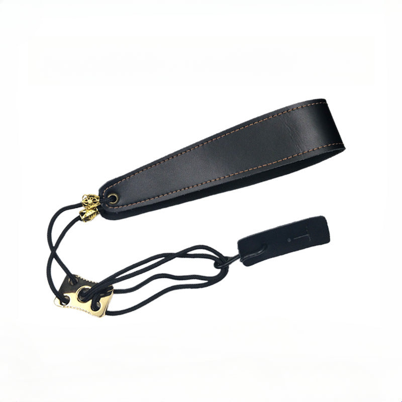 Clarinet/Oboe/Bassoon Neck Strap - Adjustable Leather & Nylon Strap with Metal Hook (4cm Wide, 43-58cm Length)