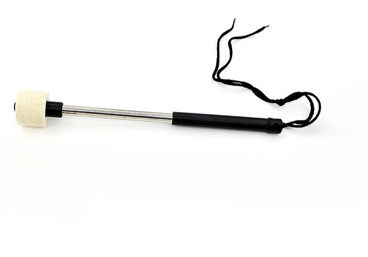 Bass Drum Mallet - Stainless Steel/Aluminum Shaft with White Felt Head (30cm/35cm)