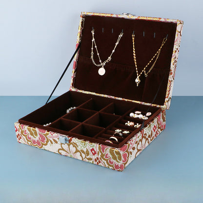 French Vintage Jewelry Box - Elegant Ring & Necklace Organizer, Premium Jewelry Display Case