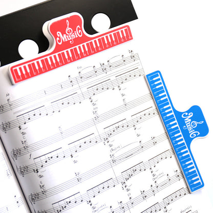 Wide Music Sheet Clip - Heavy-Duty ABS Sheet Holder for Piano/Guitar (15x5cm, Rust-Proof Spring)
