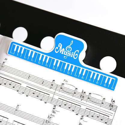 Wide Music Sheet Clip - Heavy-Duty ABS Sheet Holder for Piano/Guitar (15x5cm, Rust-Proof Spring)