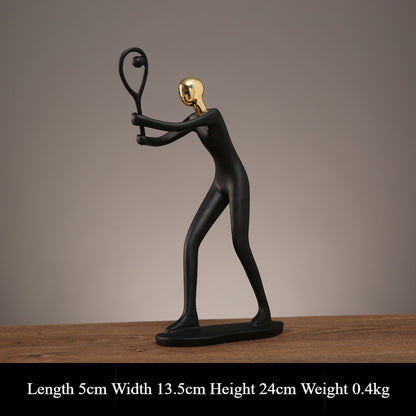 Dynamic Sports Resin Statue – Ideal for Home, Office, and Shelf Decoration