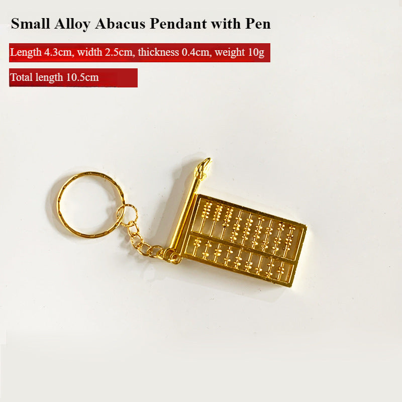 Luxury Gold Plated Abacus Keychain with Unique Craftsmanship