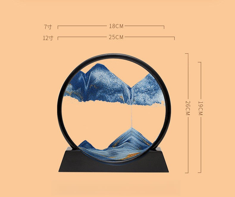 3D Liquid Sand Display – Mesmerizing Sand Art Sculpture for Desk, Living Room, and Office