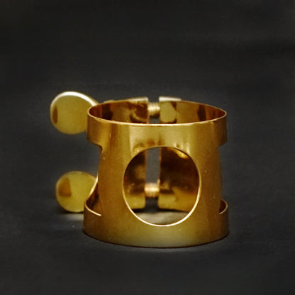 Saxophone/Clarinet Ligature - Brass Reed Holder with Gold/Nickel Plating for Soprano/Alto/Tenor Sax & Clarinet
