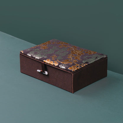 Elegant Brocade Bead Box and Bracelet Organizer