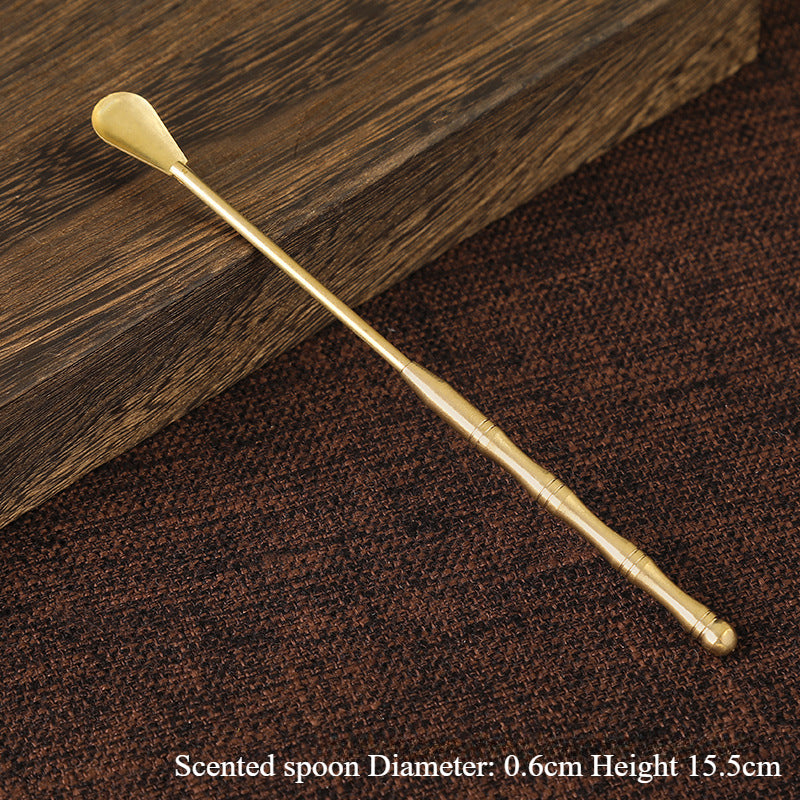 5-Piece Brass Incense Set – Essential Tools for Incense Pressing, Ash Cleaning & Rituals