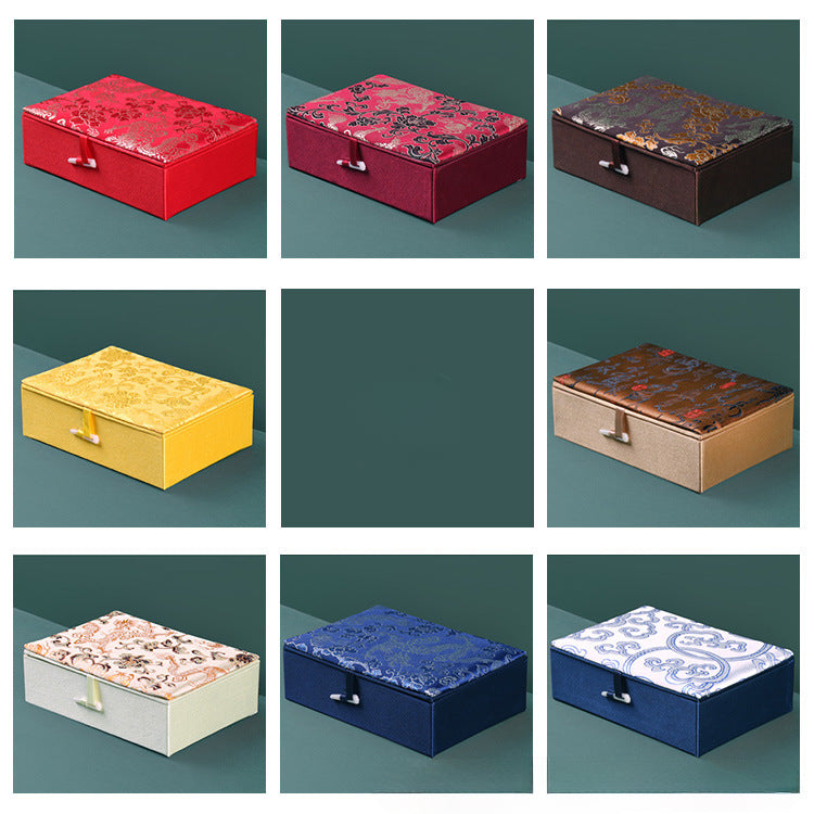 Elegant Brocade Bead Box and Bracelet Organizer