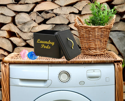 Laundry Pods Container for Laundry Room - Detergent Pods Holder with Lid Dryer Sheet Holder for Laundry Room Décor and Organization