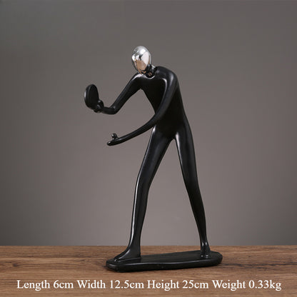 Dynamic Sports Resin Statue – Ideal for Home, Office, and Shelf Decoration