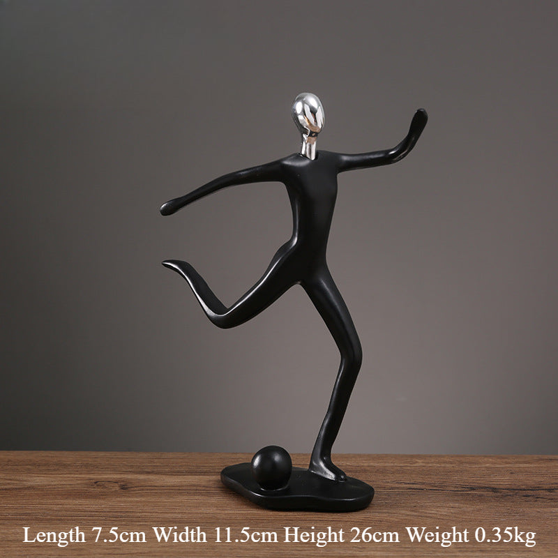 Dynamic Sports Resin Statue – Ideal for Home, Office, and Shelf Decoration