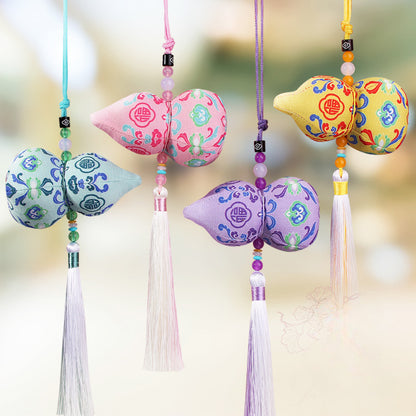 Embroidered Gourd Pendant – Aromatic Sachet, Portable Fragrance Bag, Lucky Charms for Car