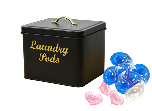 Laundry Pods Container for Laundry Room - Detergent Pods Holder with Lid Dryer Sheet Holder for Laundry Room Décor and Organization
