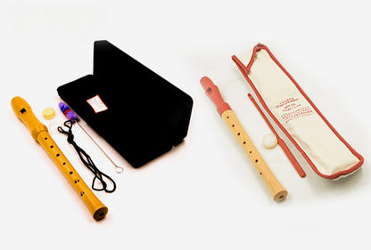 8-Hole Wooden Recorder - English/German Style with Cork Joint (Natural Wood Finish, Safe for Children)