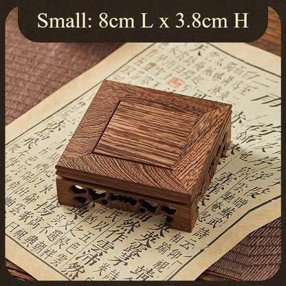 Incense Burner Stand - Solid Wood Display Base for Incense Burner, Bonsai, and Decor