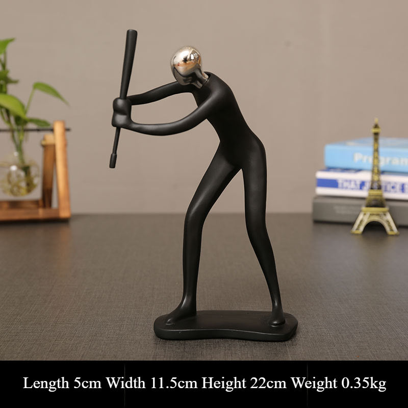 Dynamic Sports Resin Statue – Ideal for Home, Office, and Shelf Decoration