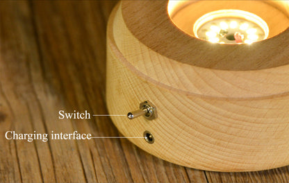 Crystal Ball Base LED Night Light Glowing Stand