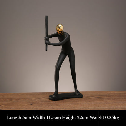 Dynamic Sports Resin Statue – Ideal for Home, Office, and Shelf Decoration