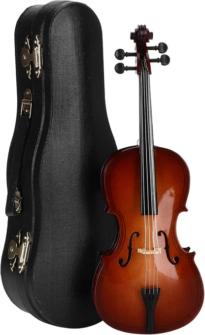 Cello Model, Miniature Music Instrument Ornament Cello, Wooden Handicrafts Musical Instrument Model Musical Gifts