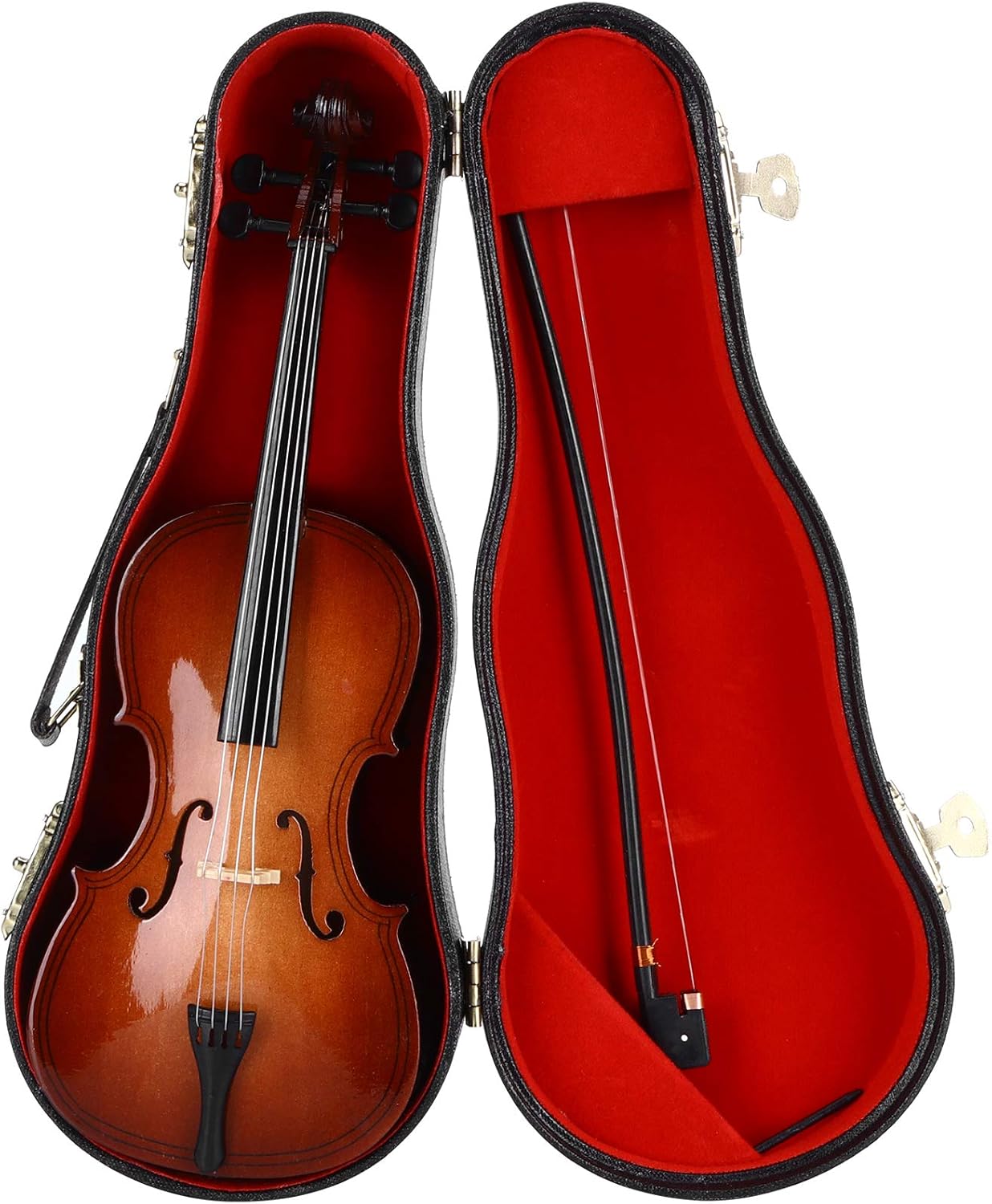 Cello Model, Miniature Music Instrument Ornament Cello, Wooden Handicrafts Musical Instrument Model Musical Gifts