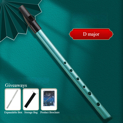 Irish Whistle in C/D Key - ABS Resin Mouthpiece with Dust Bag (C:34cm/D:30cm) Sweet & Bright Tone