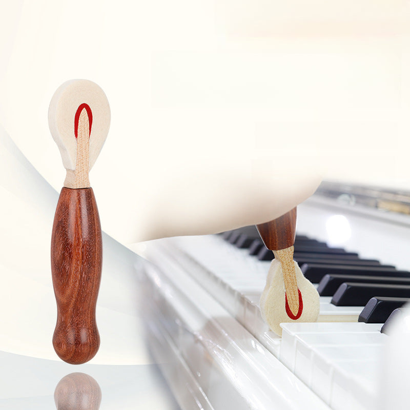 Professional Piano Tuning Hammer Set – Rosewood Handle with Felt Tip (White & Red, Non-Marring Design)