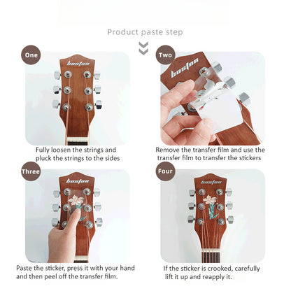 Acoustic & Electric Guitar Headstick Stickers – Stylish PVC Decals for Personalization