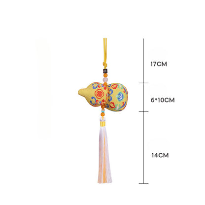 Embroidered Gourd Pendant – Aromatic Sachet, Portable Fragrance Bag, Lucky Charms for Car