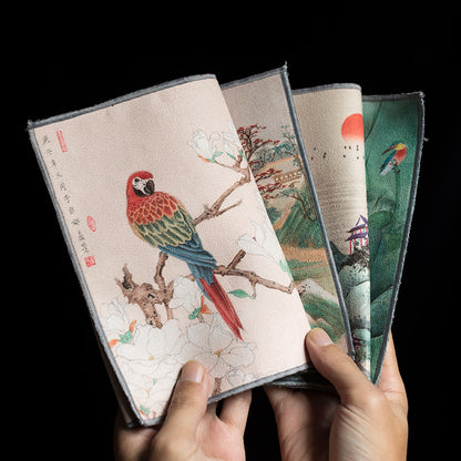 Chinese Style Tea Towel – Thick Absorbent Tea Mat with Landscape Design (35x17.5cm)