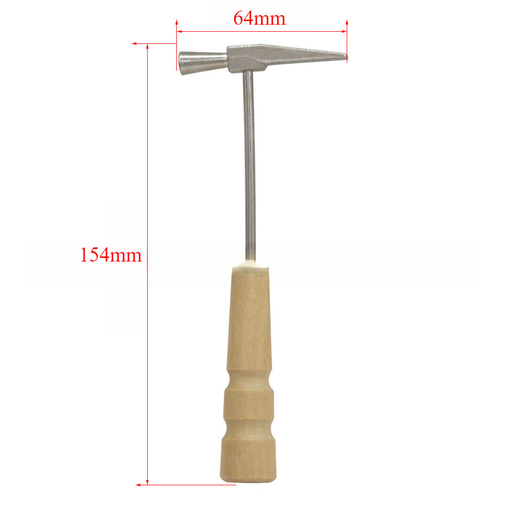 Kalimba Tuning Hammer - Solid Wood & Stainless Steel Mini Repair Tool for Thumb Piano