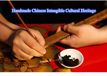 Vintage Hand-painted Chinese Intangible Cultural Heritage Jewelry Storage Box, Classical Traditional Lacquerware Jewelry Jewelry Box, Gift for Mother and Elders