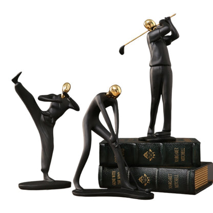 Dynamic Sports Resin Statue – Ideal for Home, Office, and Shelf Decoration