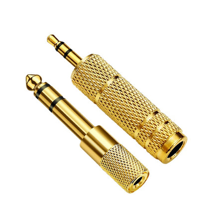 6.35mm to 3.5mm Audio Adapter - Gold-Plated Instrument Converter (2-Way Adapter for Guitar/Computer/Interfaces)